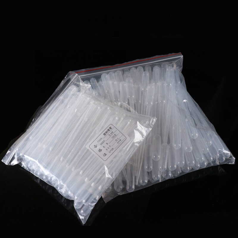 100 stuks 3ml wegwerp plastic transfer druppelaar parfum oogdruppelaar praktische multifunctionele druppelaar hervulbare flessen