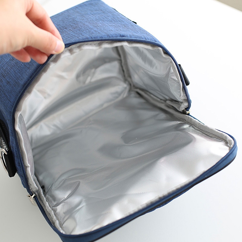 9L thickening cooler bag thermal lunch picnic box ice pack cans holder meal drinks insulation cool shoulder bag cool handbag