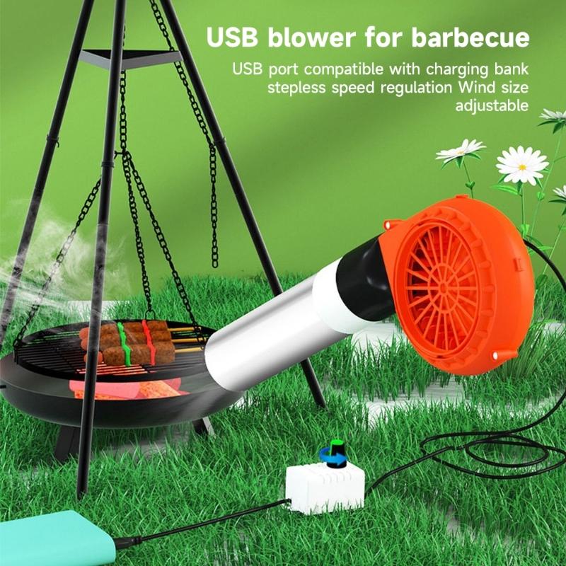 P9FA 5V 1A Zentrifugal Blower Lüfter Barbecue Heizherde USB Angetrieben für Geschwindigkeitsregulierung Stromversorgung