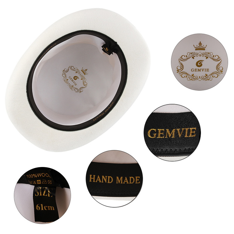 100%  ull brittisk europa gentleman hög hatt scenframträdande topphattar magiker retro personlighet president hatt fedora