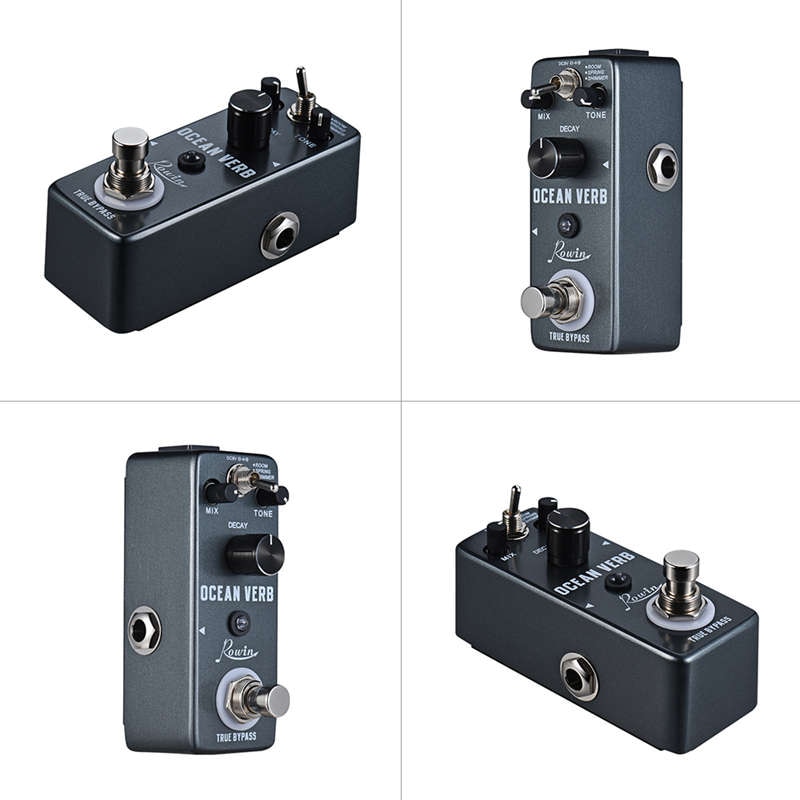 Ocean verb digitale reverb gitaar effectpedaal 3 modi kamer/veer/schittering aluminiumlegering behuizing true bypass