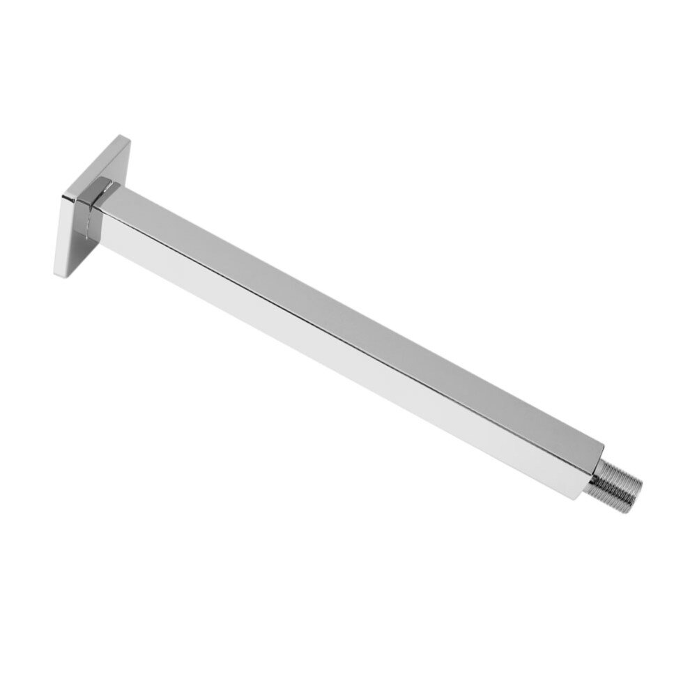 201 rustfrit stål firkantet loft regnbruser forlængerarm vægmonteret badeværelse bruser arm mount base brusehoved holder