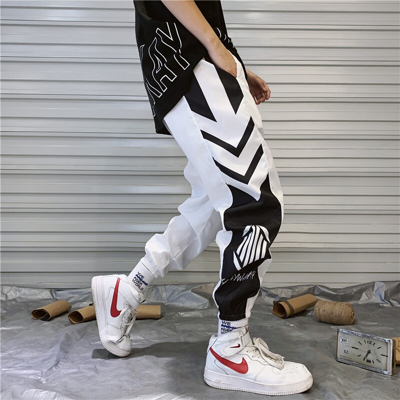 Streetwear Hip hop Joggers Pants Men Loose Harem Pants Ankle Length Trousers Sport Casual Sweatpants White Techwear M-3XL: T26 / L