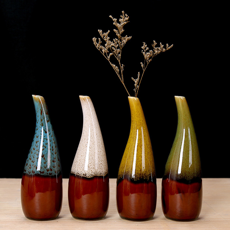 Mini Multicolor de cerámica hidropónico jarrones para plantas pote de flor florero Mesa plantas Bonsai nórdico hogar Decoración