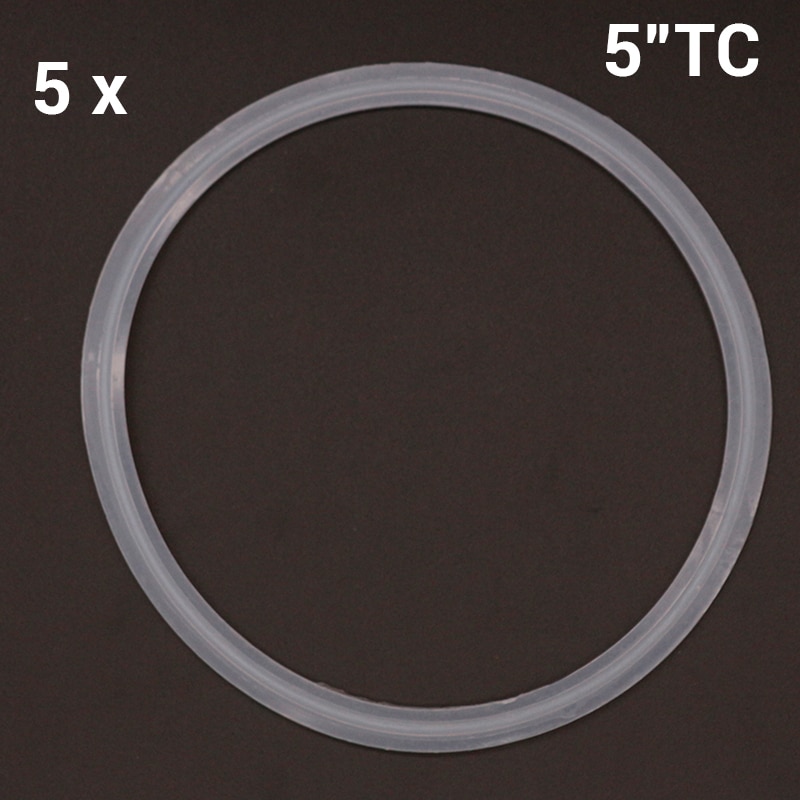 5" Tri-Clamp Silicone Gasket 5 pcs/lot Food Grade High Temperature Brewer Hardware