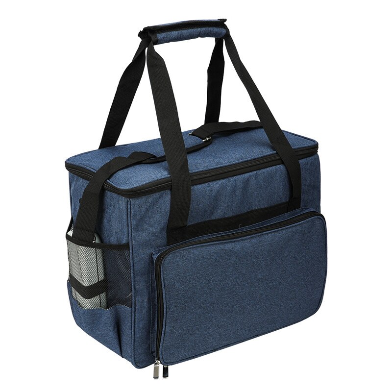 Stor kapacitet symaskine opbevaringspose tote multifunktionel bærbar rejse hjem organisator taske til syværktøj og tilbehør: Blå farve