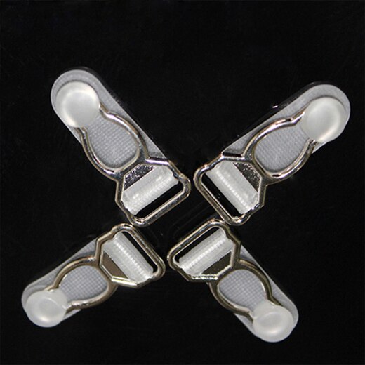 Suspender clips 1,2 cm clip para liga pinza para ropa accesorios ropa cosido suministros de Metal + PP 6 unids/lote: silver transparent