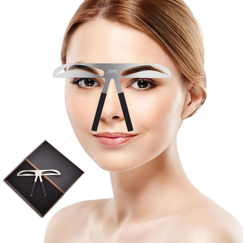 Microblading Eyebrow Balance Ruler Metal Tattoo Shaping Stencil Permanent Makeup Caliper Eyebrow Ruler