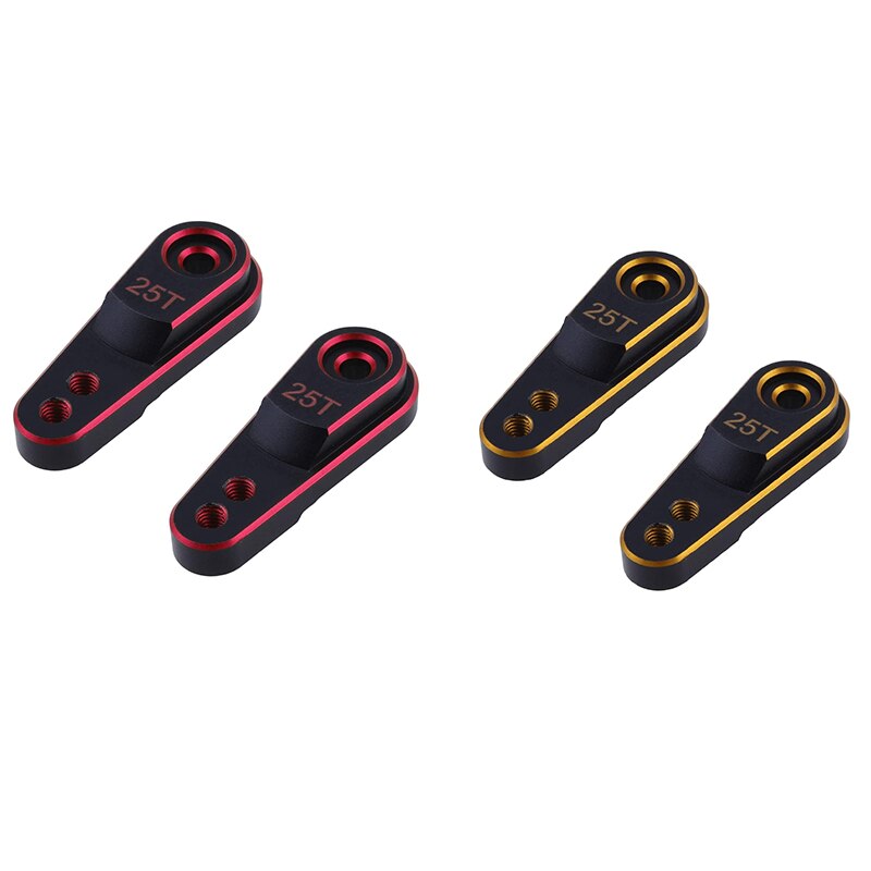 Servo de aleación de aluminio duro para coche de control remoto, 2 uds., 25T M3, enlace de dirección, claxon de brazo para 1/10 RC Crawler Traxxas TRX4, actualización piezas de Metal