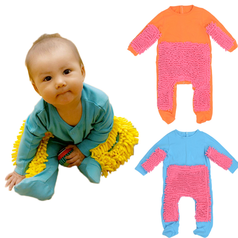 Pelele de mopa para bebé, traje Unisex para niño y niña, pulidor de suelo, mopa, traje de otoño e invierno