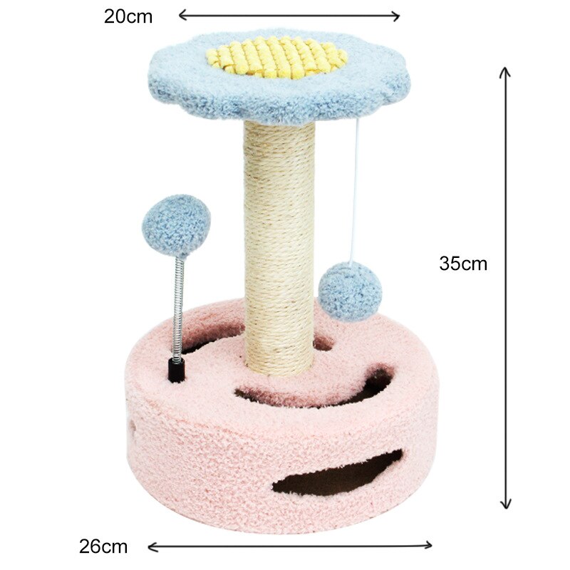 2022 Cat Scraper Sisal Scratcher With a House Claw Sharpener Supplies for Cats Scrapers Offer Cat Scratching Post Toys Pet Home: pink
