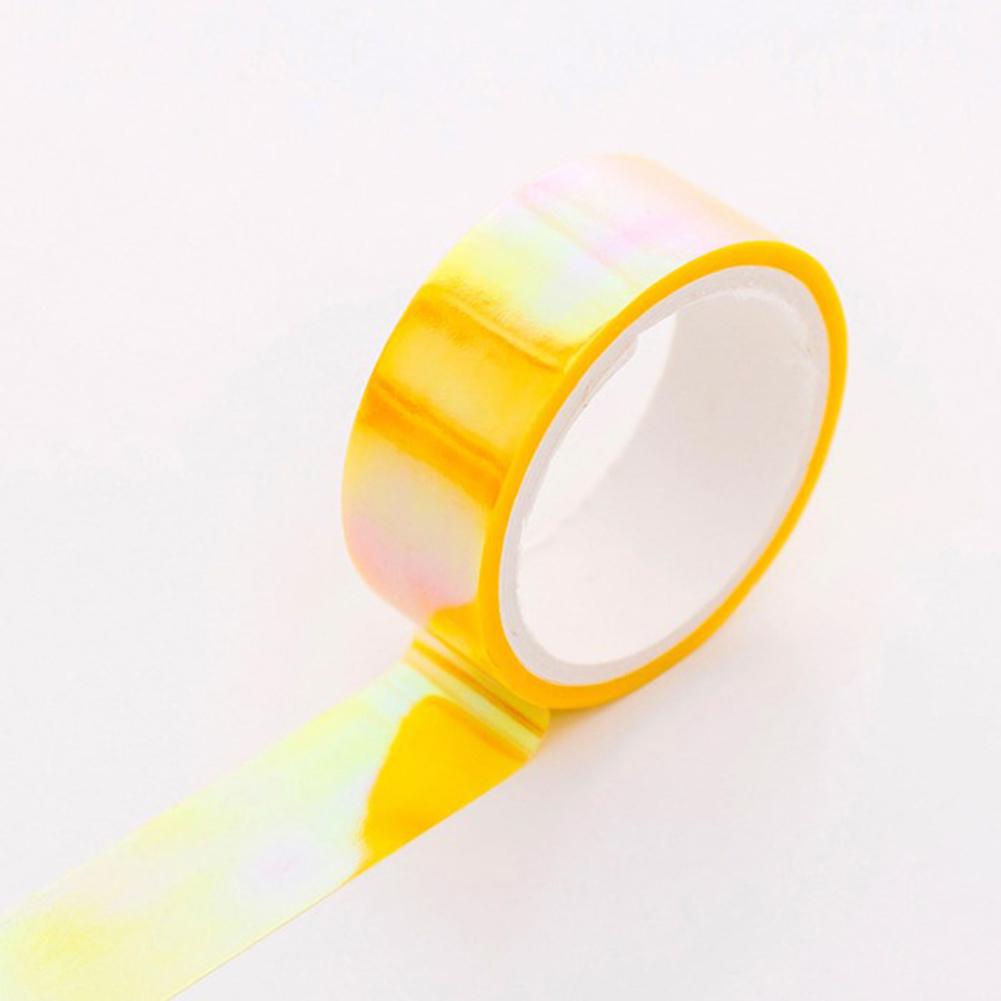 Kleurrijke Diy Scrapbooking Decoratieve Tape Adhesive Label Sticker Masking Papier Verpakking: yellow