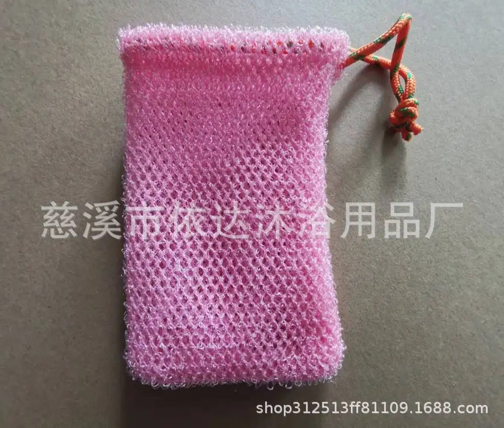 Bolsa protectora de jabón de nailon grueso, barra de bolsa, bolsas de jabón de espuma de burbujas abundantes, bolsas de malla de jabón exfoliantes para ducha, soporte para jabones de bolsillo: Morado