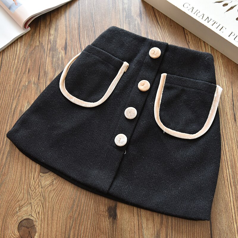 Babyinstar herfst peuter meisjes rokken meisjes rokken kinder billen shorts rokken baby meisjeskleding: Zwart / 7t