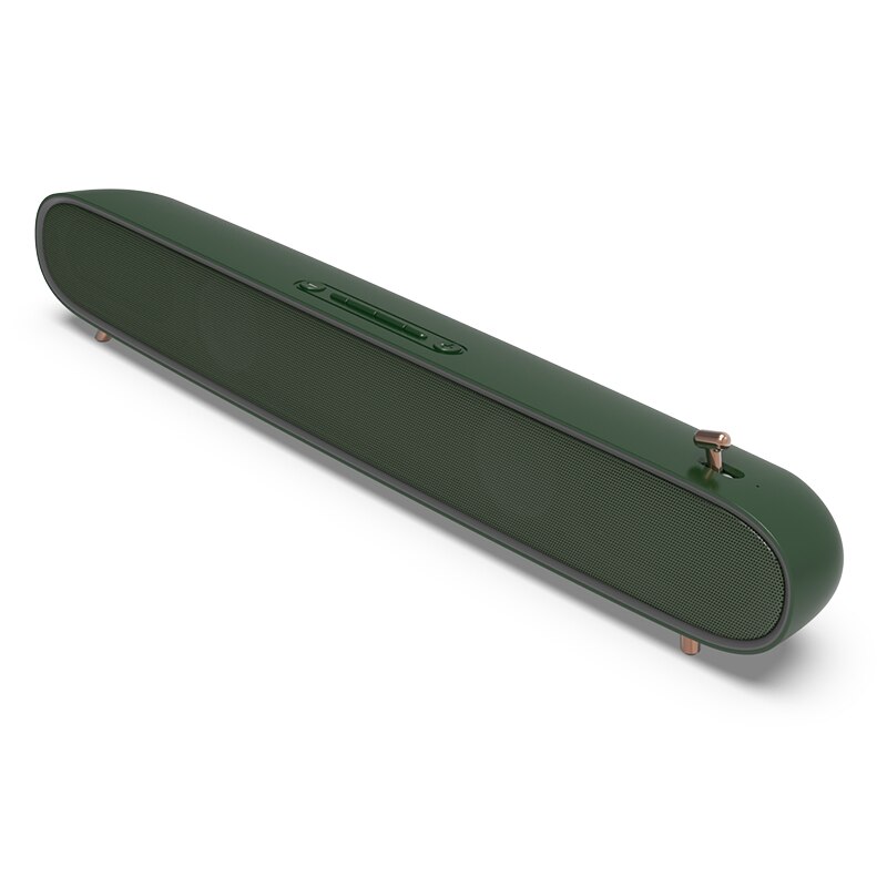 Home Theater Soundbar Voor Tv Computer Fun Schakelaar Draadloze Bluetooth Speaker Surround Stereo Subwoofer Sound Box Aux Tf Boombox: Green