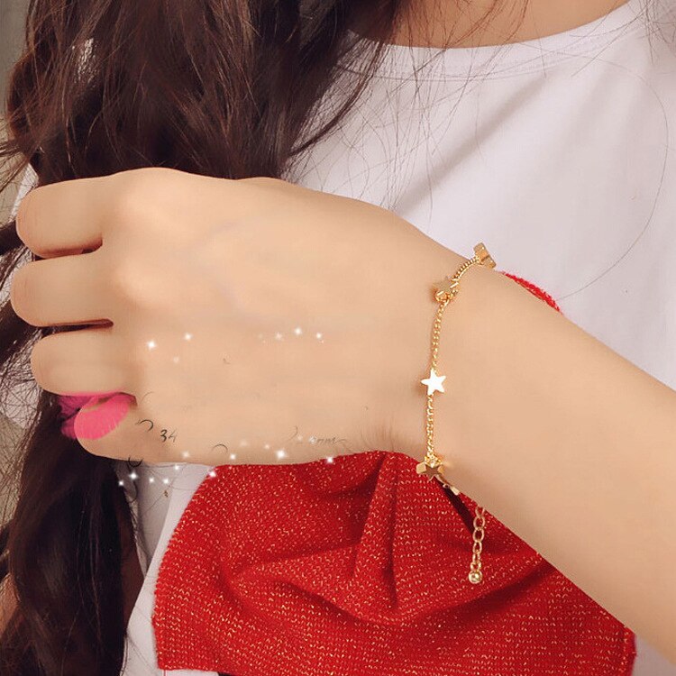 Koreanische Armbinde Kleine Frische Damen Stern Herz Armbinde Für Frauen Armbinde Fünf Sterne Schmuck