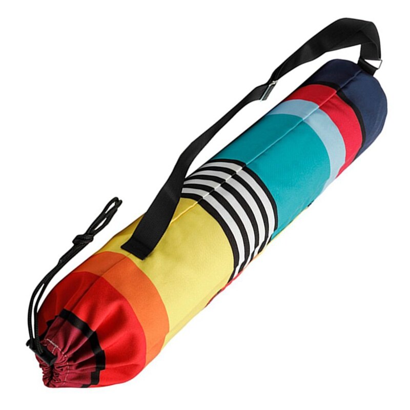 home indoor Yoga Mat Storage Bag Printed Zipper Drawstring Bags Carrier Organization Tool With Straps