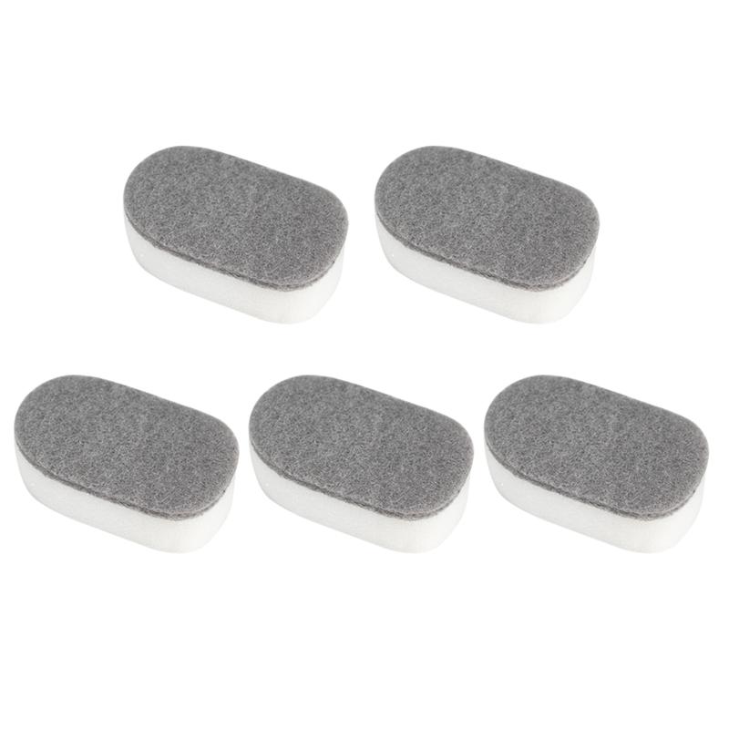 5pcs Household Sponge Scouring Pad Home Kitchen Dishwashing Sponge Cleaning Pad Sponge Cloth (Grey + White)