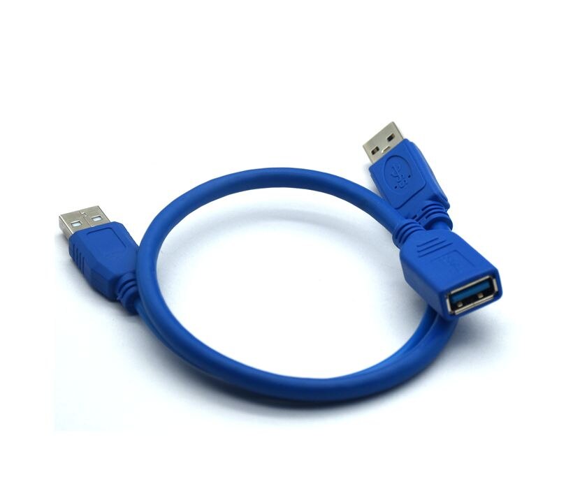 Czarny USB 3.0 Y typ kabla w dwa gniazda USB 3.0 A męnarty na USB żeńskie Y kabel dla zewnętrzny dysk twardy z dodatkowa moc 30cm 50cm