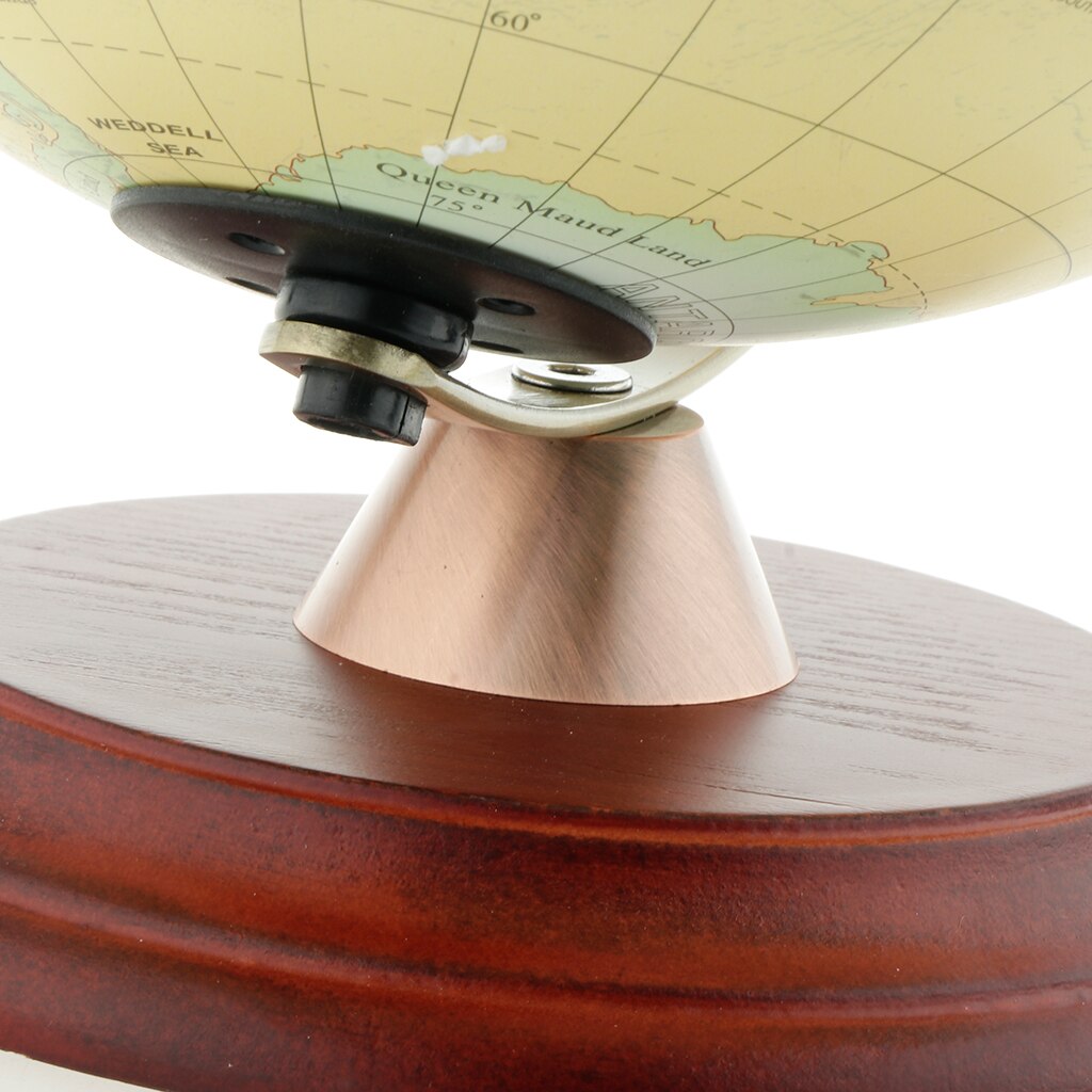 USB Night Light LED Illuminated Spinning World Globe Constellation Map with Wooden Stand