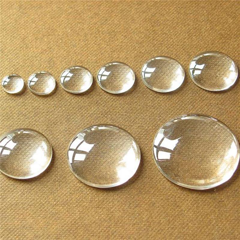 Redondo Cabochons de vidrio transparente para joyería DIY hacer componentes 6mm 8mm 10mm 12mm 14mm 15mm 16mm 18mm 20mm 25mm 30 mm