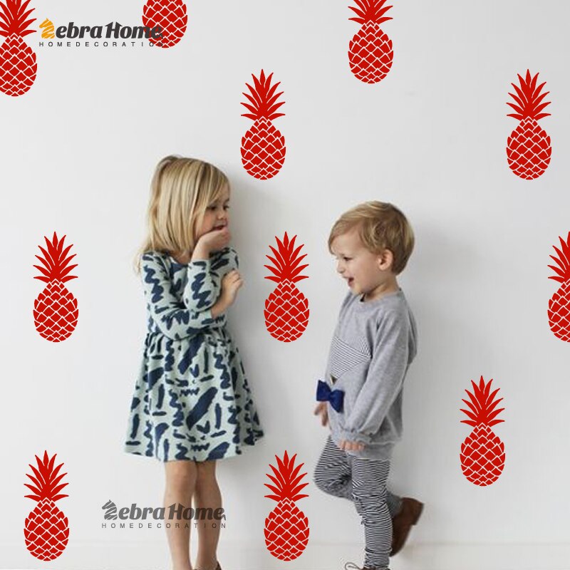 Ananas ananas avtagbar vinyl diy väggdekaler för vardagsrum barnkammare sovrum heminredning väggmålning tapet