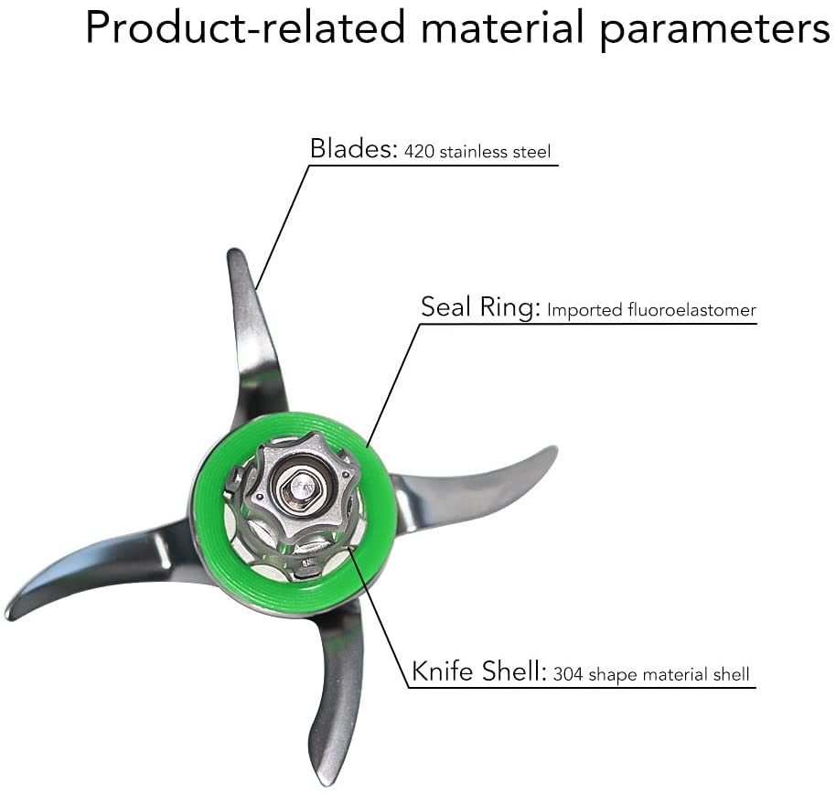 Blendermes voor Vorwerk Thermomix TM6 TM5 keukenmachine mengmes roestvrij staal met afdichting