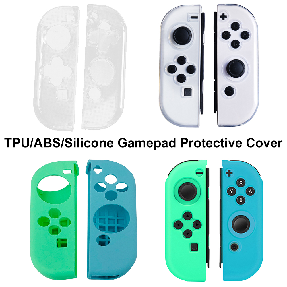 Tpu/Abs/Siliconen Gamepad Beschermhoes Skin Case Voor Nintendo Switch/Schakelaar Oled Vreugde-Con Controller behuizing Shell