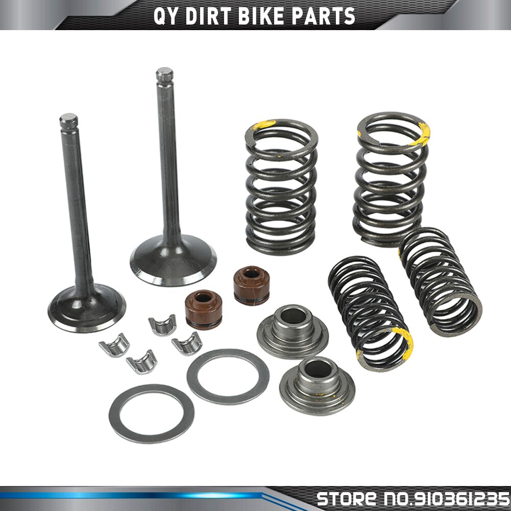 Motorcycle Intake Exhaust Valve comp Springs Cotter Seal Assy For Lifan 125 140 150cc Horizontal Engines Dirt Pit Bike ATV Quad