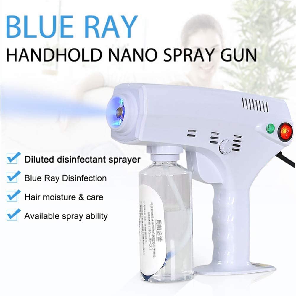1200w 500ml blå lys nano damp pistol sprøyte tåke desinfeksjon hår spray maskin ultra fin vanntåke håndholdt forstøvning