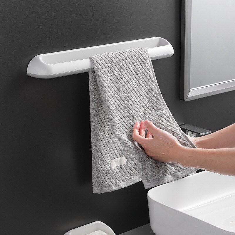 Håndklædeholder hulfrit badeværelse sugekoppestativ badehåndklædeholder nordisk enkelt enkelt håndklæde bar