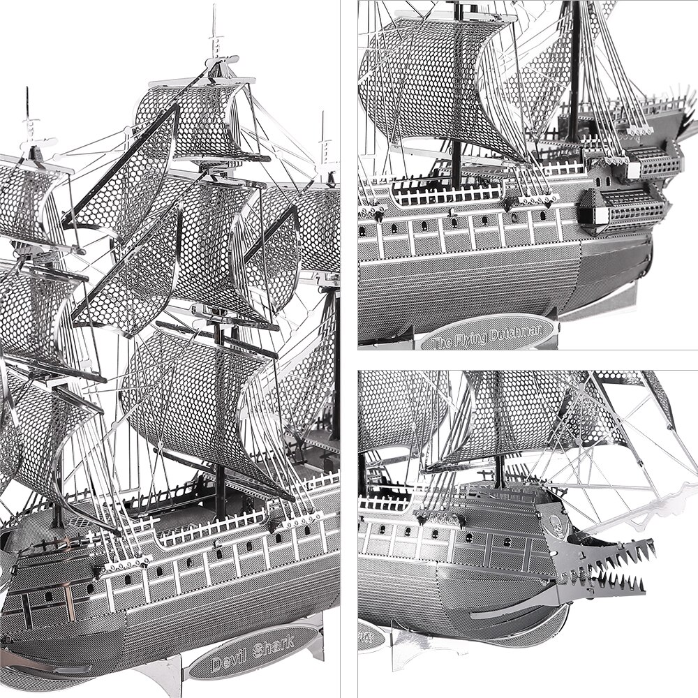 Modèle de bateau à monter soi-même, assemblage tridimensionnel, Puzzle en métal néerlandais volant, modèle de bateau Pirate, kit de décoration