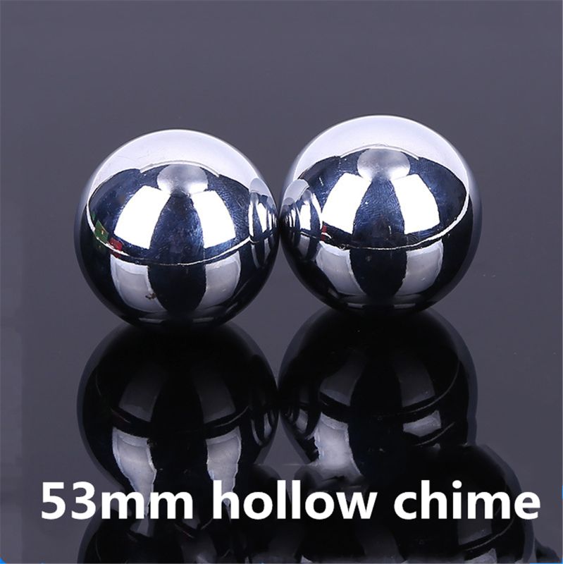 Een Paar Chinese Gezondheid Ballen Baoding Ijzeren Bal Massage Ballen Voor Hand Therapie 63HE: 53mm hollow chime