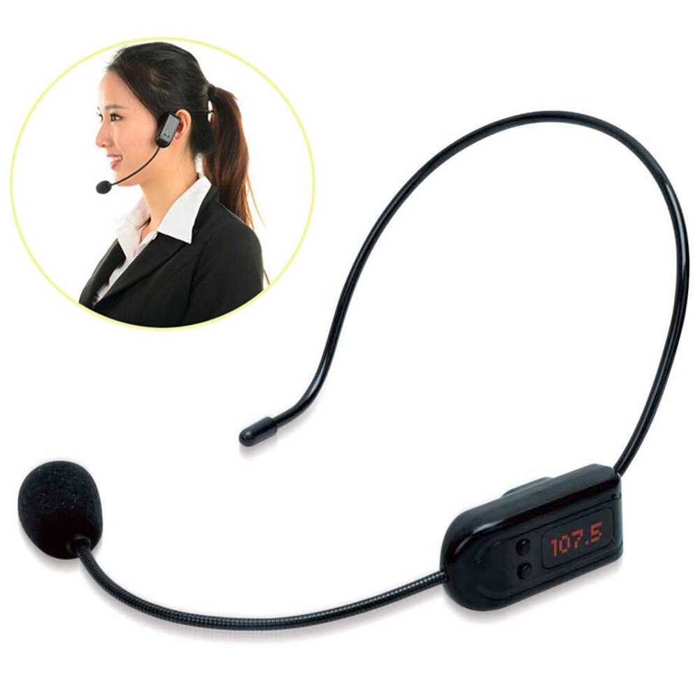 For Teacher Speaker Handsfree Microphone Wireless Mic Radio FM Headset