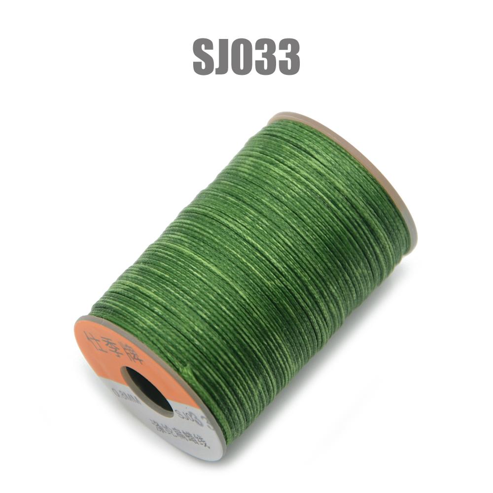 150d 0.8mm 100m vaxad trådsnöre för gör-det-själv hantverksverktyg handsömnad tråd platt vaxad sylinje kläder sko läder: Sj033
