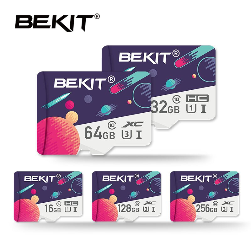 Bekit tarjeta microsd de 128gb 256GB gB 32 gb 64gb 16gb 8gb tarjeta de memoria de la tarjeta sd micro SDXC SDHC Clase 10 Flash drive para el teléfono inteligente de la cámara