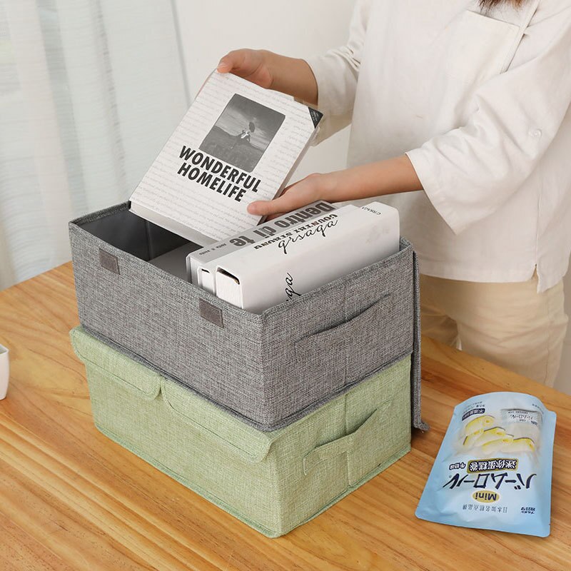 Wardrobe Storage Box Organizing Box Clothes Moving Plastic Storage Basket Household Small Fabric With Cover Foldable