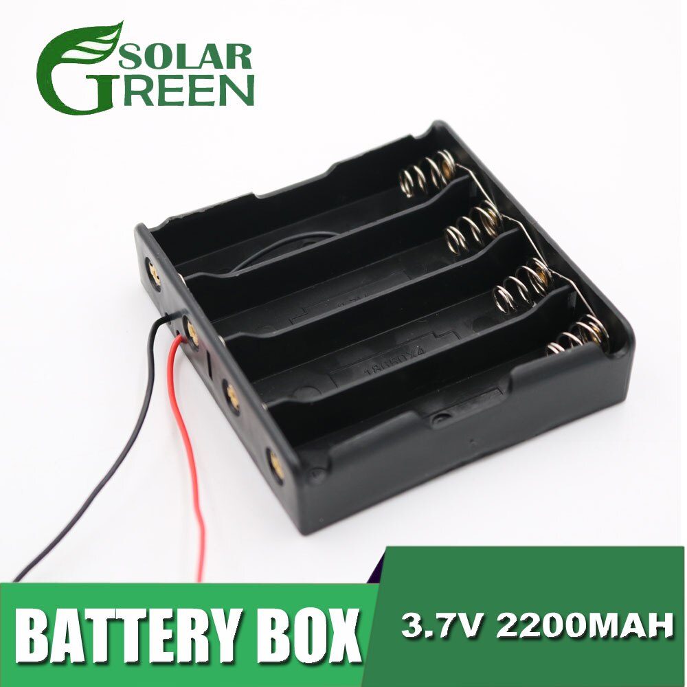 18650 Battery Holder 1 2 3 4 Connector Storage Case Box With Wire Cable Series Parallel connection 3.7V 18650 Lithium Battery: 4P Parallel