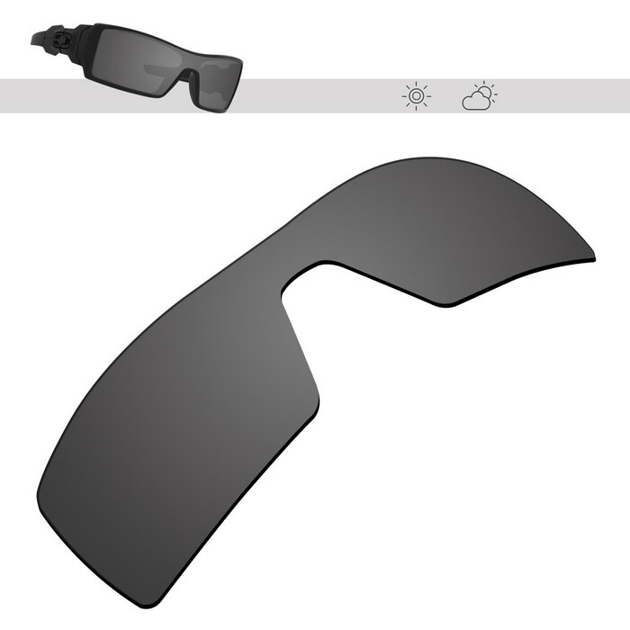 Glintbay Polarized Replacement Sunglasses Lenses for Oakley Oil Rig-Multiple Options: Black Chrome