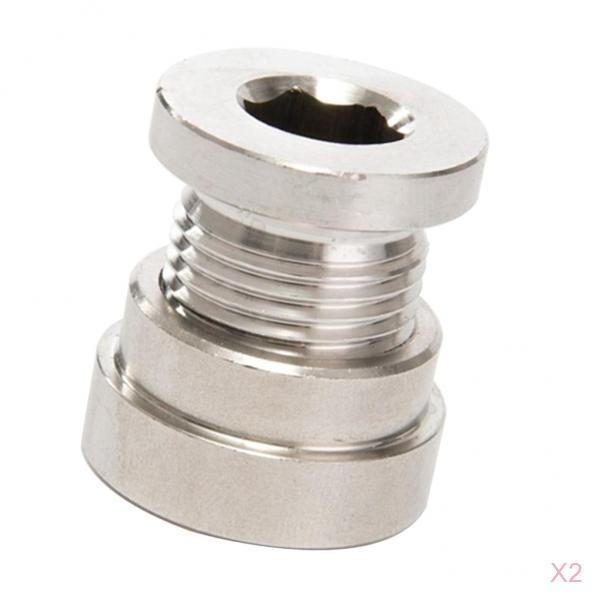 2 x O2 Oxygen Sensor Port Plug Adapters Dual Threaded Adapter