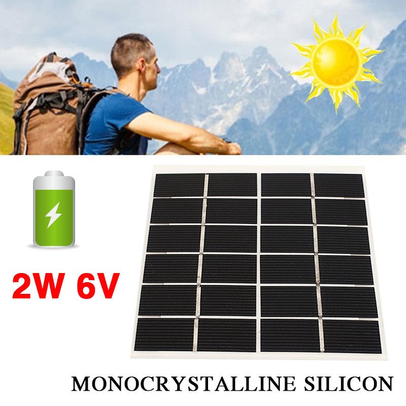 Solar Cells Solar Panel Solar Charging Equipment Durable Reusable Environmental 120*110mm 6V Monocrystalline Silicon ETFE Mini