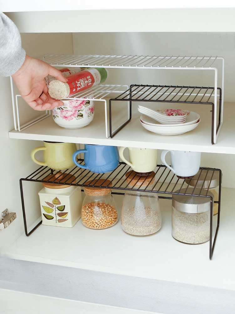 Home Closet Organizer Storage Shelf for Kitchen Rack Space Saving Shelf Kitchen Organizer Wardrobe Shoe Organizers Saving Space