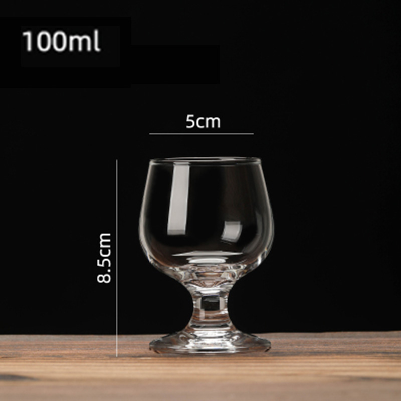 Copa corta de Brandy sin plomo, vaso transparente para cóctel de Whisky, cerveza, vino, para Bar en casa, vasos de vidrio, 100-500ml: 100ml