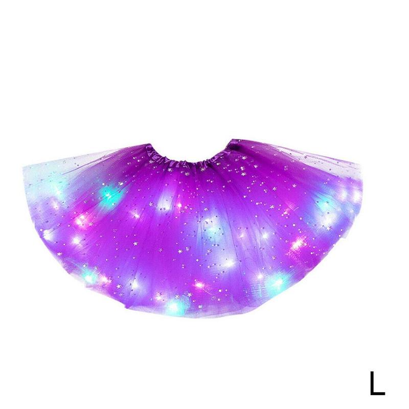 Kerstcadeau Kinderen Lichtgevende Tutu Rok Met Tutu Led Rok Rok Light-Emitting Mesh Buste Licht X7X8: L