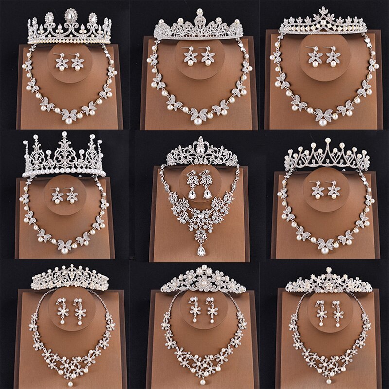 Pearl Crowns Tiaras Wedding Hair Accessories Princess Bridal Headband Crowns For Women Girl 15 Years Birthday Wedding Headdress
