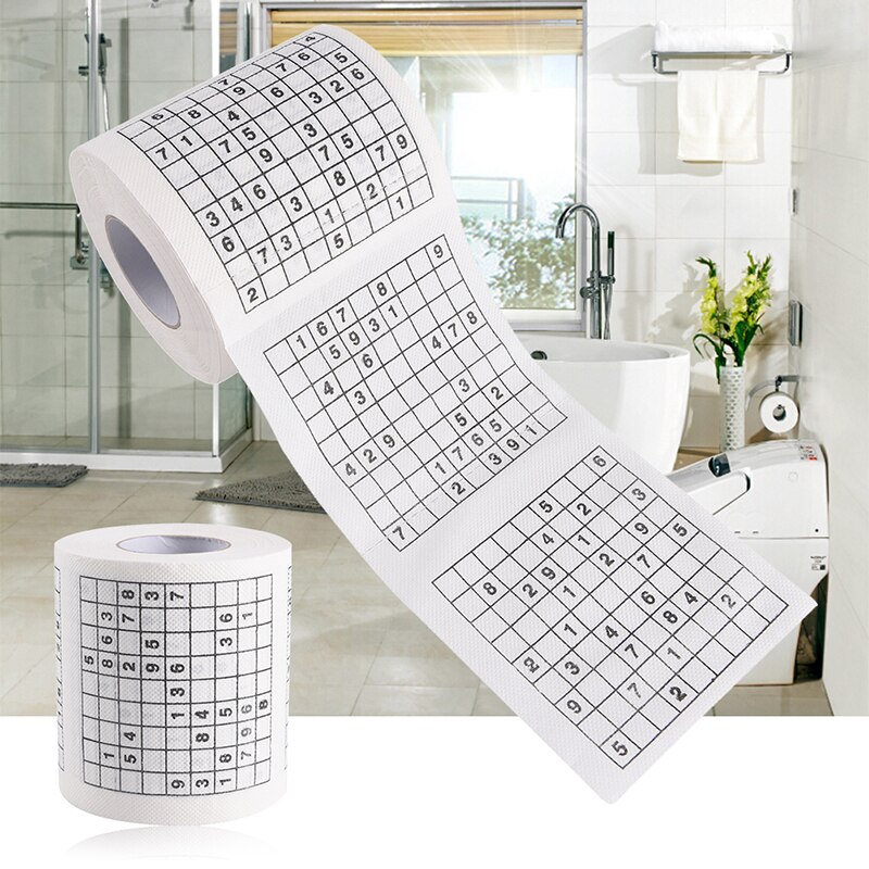 2Roll 2 Ply Nummer Sudoku Gedrukt Wc Bad Grappige Toiletpapier Tissue Badkamer Benodigdheden Jag