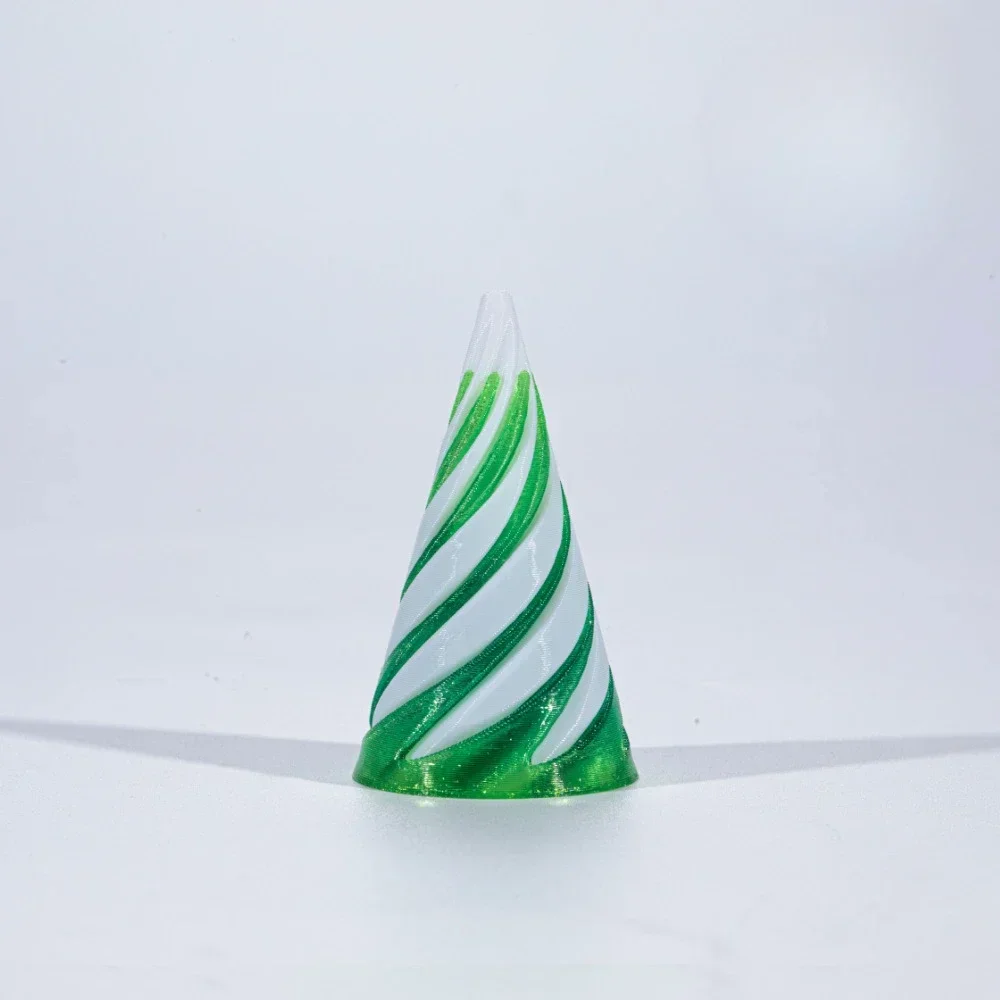 3D Printed Spiral Cone Toy Impossible Pyramid Passthrough Sculpture Pass Through Pyramid Toy Mini Vortex Thread Illusion