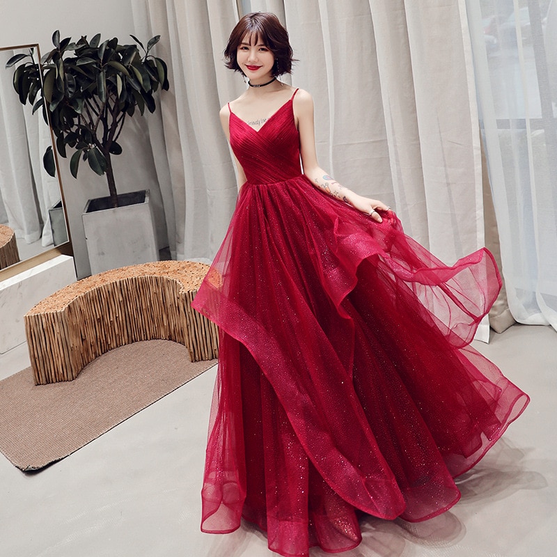 Wedding Toast Dress summer married female sense was thin long evening dress female Vestidos S-XXL