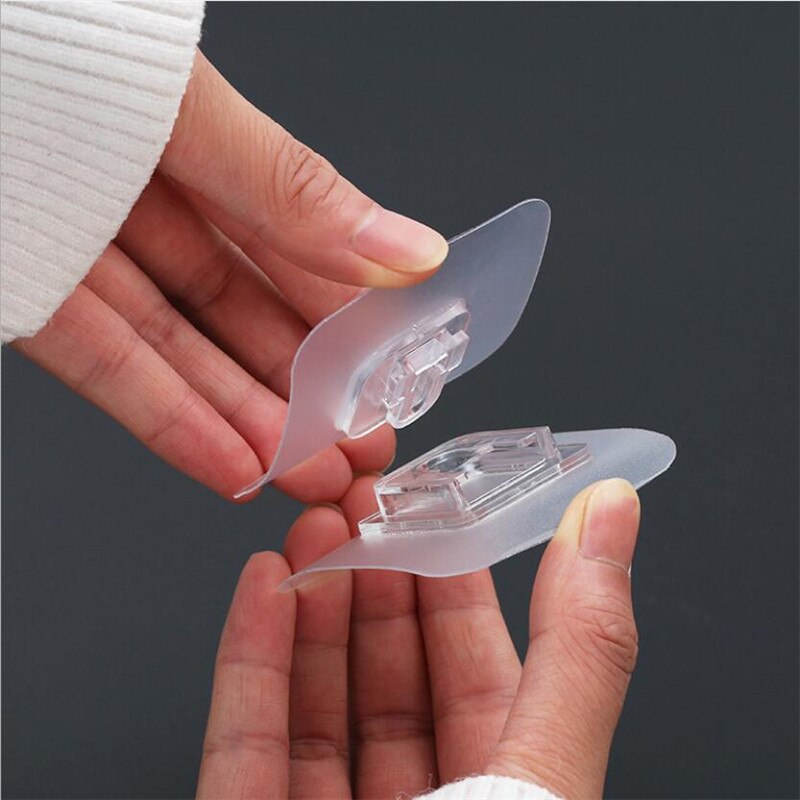 Crochet mural auto-adhésif Double face, 5 paires/10 pièces, crochets sans couture, organisateur de crochet mural antidérapant réutilisable 6x6cm