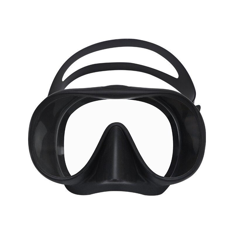 Frameless Scuba Diving Mask - Anti-Fog Tempered Glass Lens - Liquid Silicone Skirt & Strap